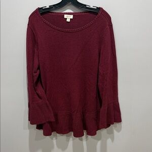 Style & Co. Cranberry Knit Top